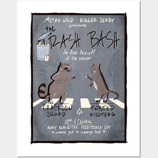 Roller Derby Raccoons vs. Cats Posters and Art